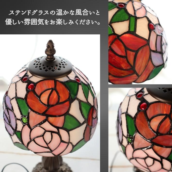 ステンドランプ カラフルローズL ( バラ 薔薇 ローズ ステンドグラス