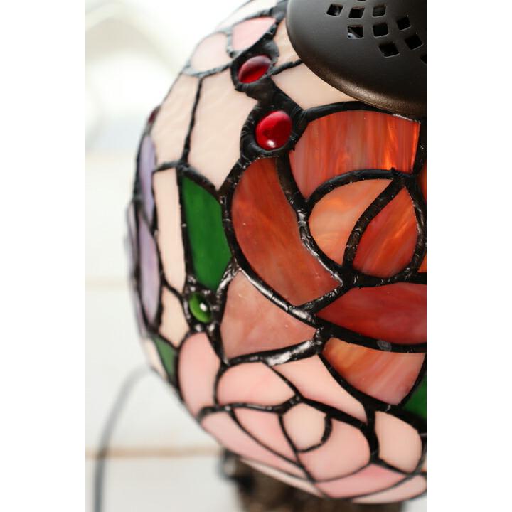 ステンドランプ カラフルローズL ( バラ 薔薇 ローズ ステンドグラス