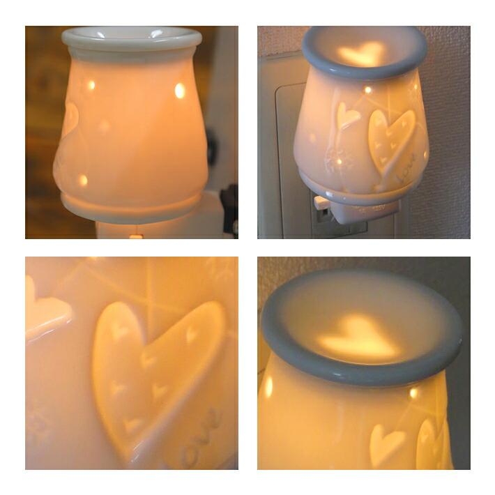 ホワイトデー お返し プレゼント 女性 彼女 ギフトアロマライト ラブハート＆アロマオイル セット プレシャスミニライト アロマ コンセントライト | Freet | 04