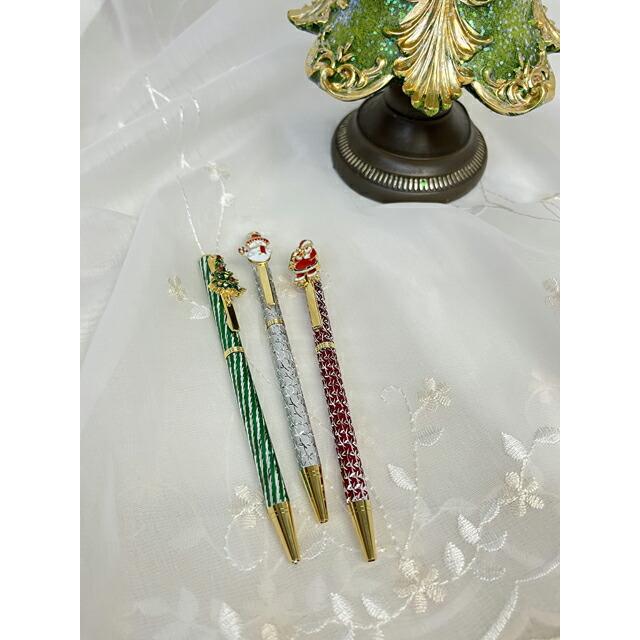 クリスマス ボールペン3本セット X'mas Xmas インク黒 サンタクロース