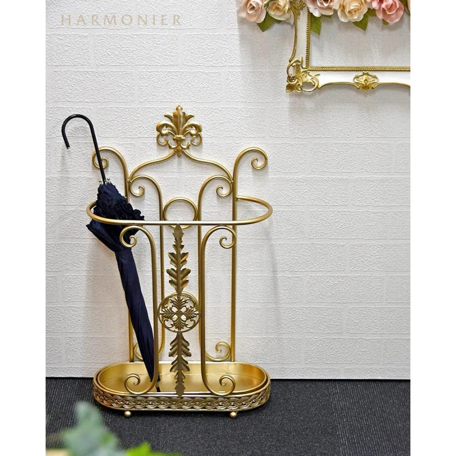 アラベスク アンブレラスタンド オーバル ゴールド 傘立て 雨の日グッズ　アイアン製 ハルモニア HARMONIER 豪華 洋風 素敵 高級感 おしゃれ |  | 09