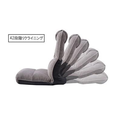 座椅子 おしゃれ ハイバック あぐら 大きめ リクライニング 42段階 安い 北欧 4WAY 座イス 座いす フロアチェア シンプル 一人用 グレーの画像
