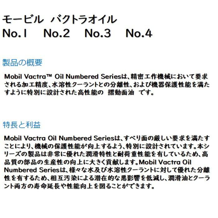 モービル バクトラ オイル No．1・No．2・No．3・No．4