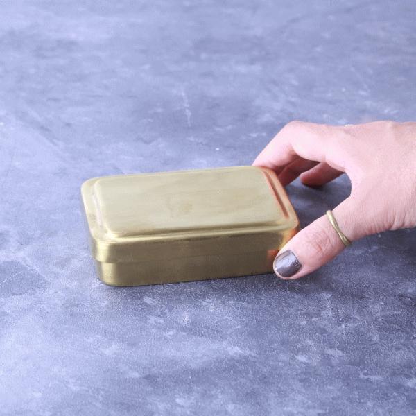 蓋つきボックス マルチケース 小物入れ 真鍮 ゴールド おしゃれ 四角
