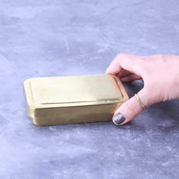 蓋つきボックス マルチケース 小物入れ 真鍮 ゴールド おしゃれ 四角