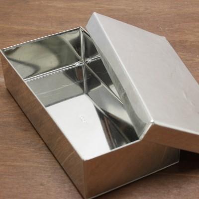 SyuRo（シュロ） 角缶 小 ブリキ 小物入れ 卓上 小物ケース 小物収納