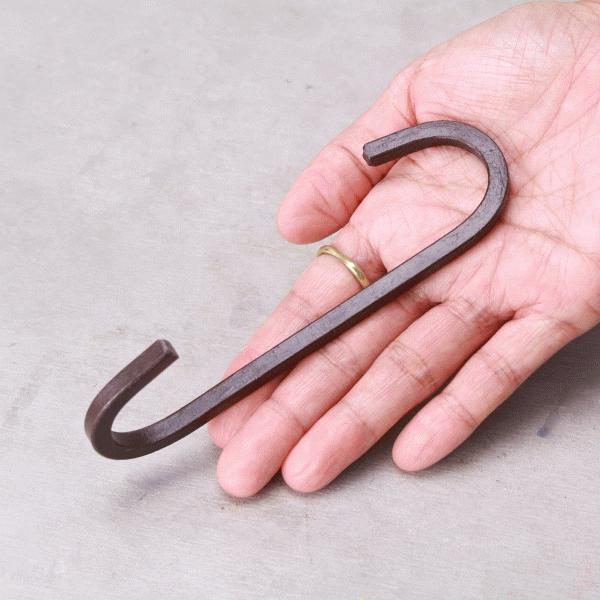 S字フック Sカン S字金具 アイアン ひねり おしゃれ 黒 ツイスト