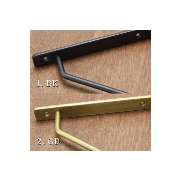 棚受け金具 アイアン おしゃれ 黒 金色 三角 DIY L 28cm 単品