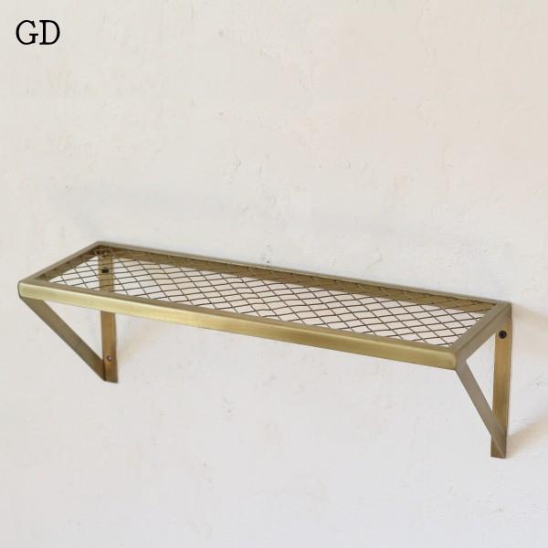 ウォールシェルフ 飾り棚 アイアン おしゃれ 壁付け メッシュラック 黒