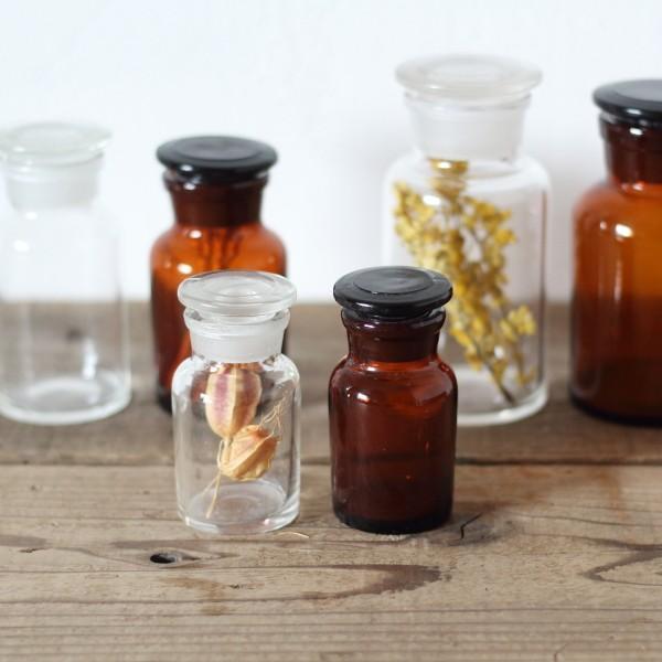 メディシンボトル ガラス瓶 小瓶 蓋付き おしゃれ 容器 ディスプレイ レトロ 無地 S インテリア 54321301TREMOLO