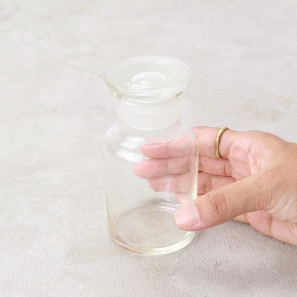 ガラス容器　レトロ　羊歯 大塚硝子 ガラス容器 蓋付ポット クリアー(S) 490060 1個（直送