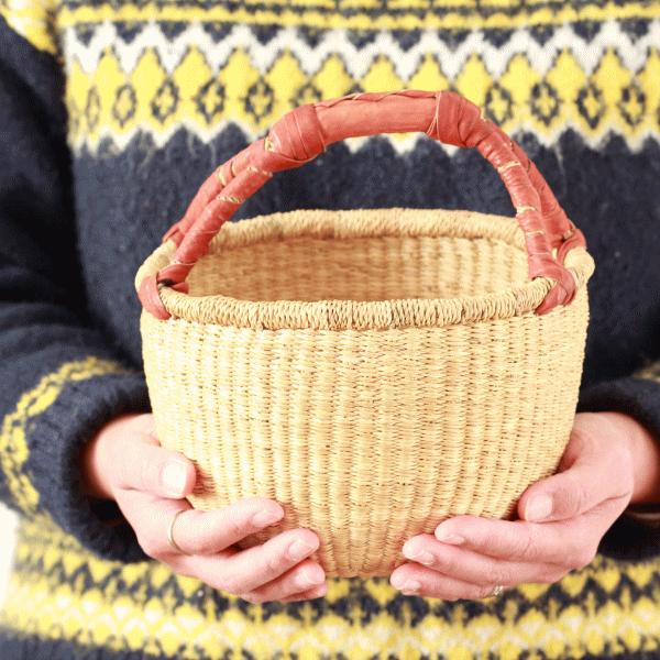 ブルキナ バスケット かご かごバスケット おしゃれ 収納 持ち手