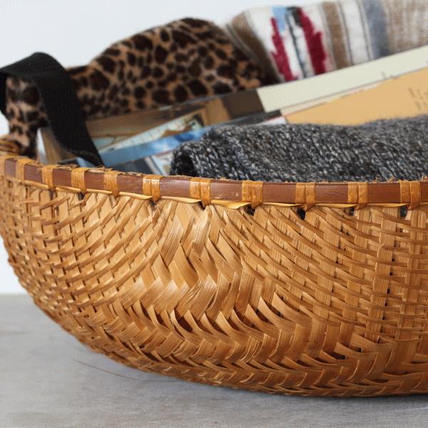 竹ざる バスケット 大きい おしゃれ 浅型 収納 天然素材 荷物入れ