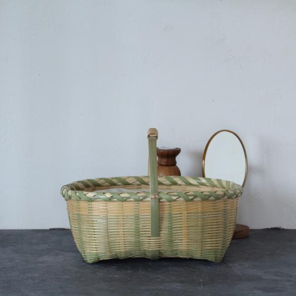 竹かご バスケット おしゃれ 小物入れ 収納 キッチン 天然素材 手付き