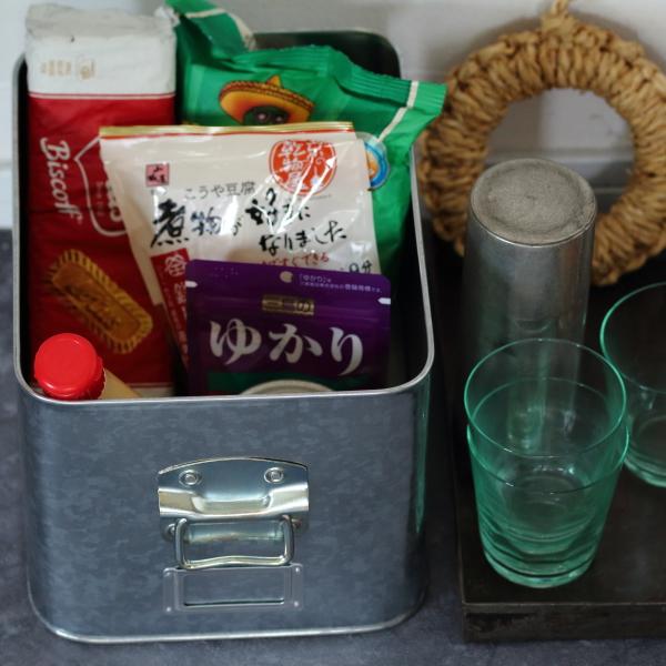 米びつ トタン 収納ケース ボックス フタ付き おしゃれ レトロ 7kg