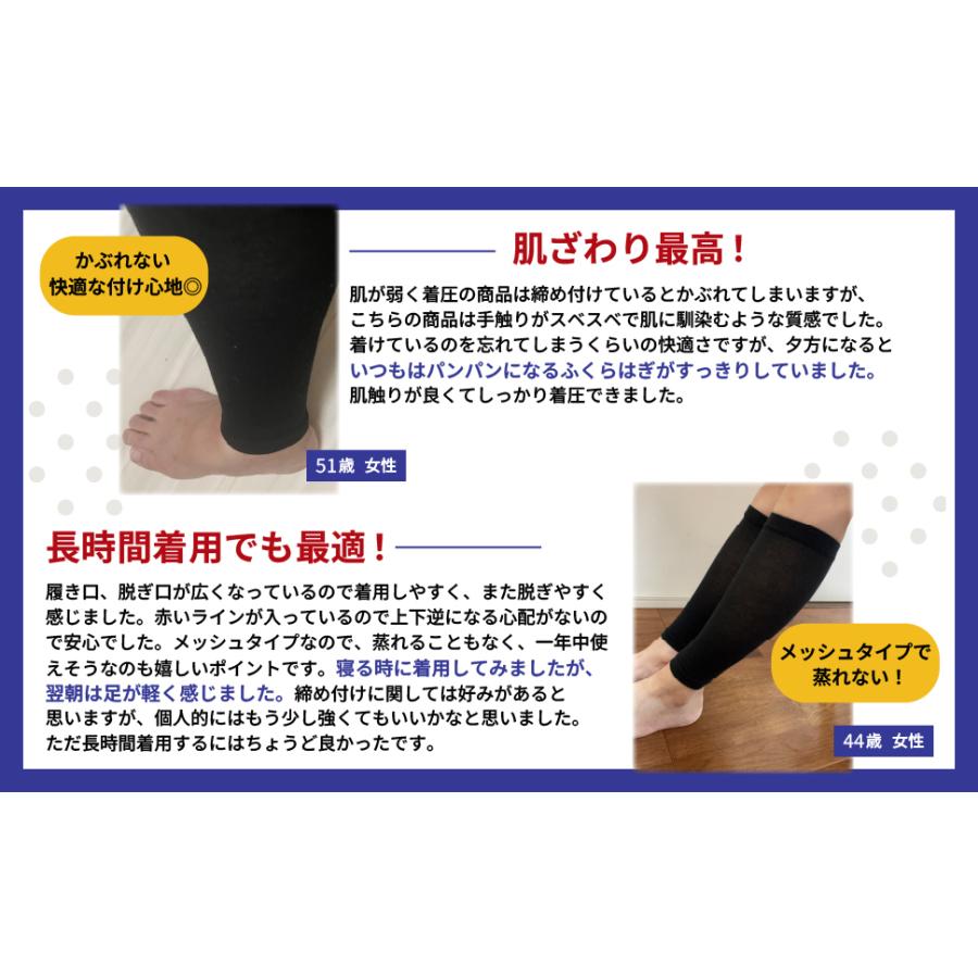 スルッと履ける らくらく ふくらはぎ着圧サポーター 日本製 快適 履き