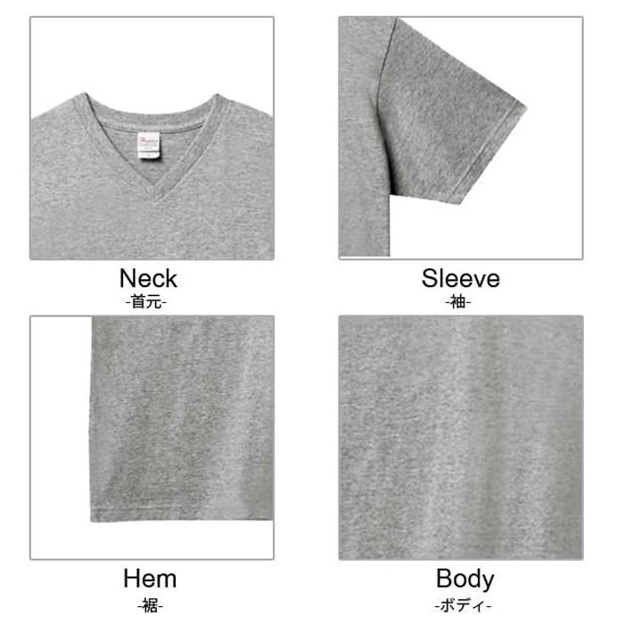メンズ Tシャツ 半袖 Vネック ヘビーウェイト 5.6オンス 無地 ブラック L サイズ 108-VCT｜trend-i｜04