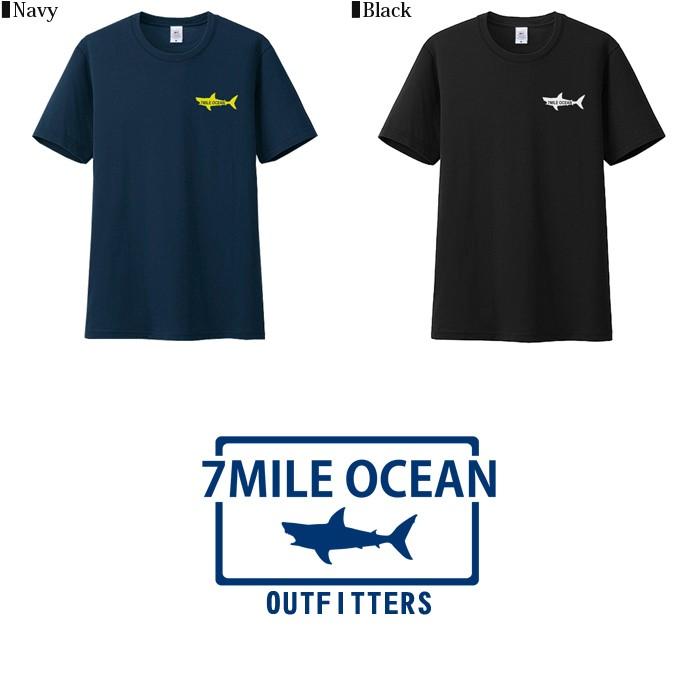 メンズ Tシャツ 半袖 プリント アメカジ 大きいサイズ 7MILE OCEAN サメ ロゴ ワンポイント｜trend-i｜07