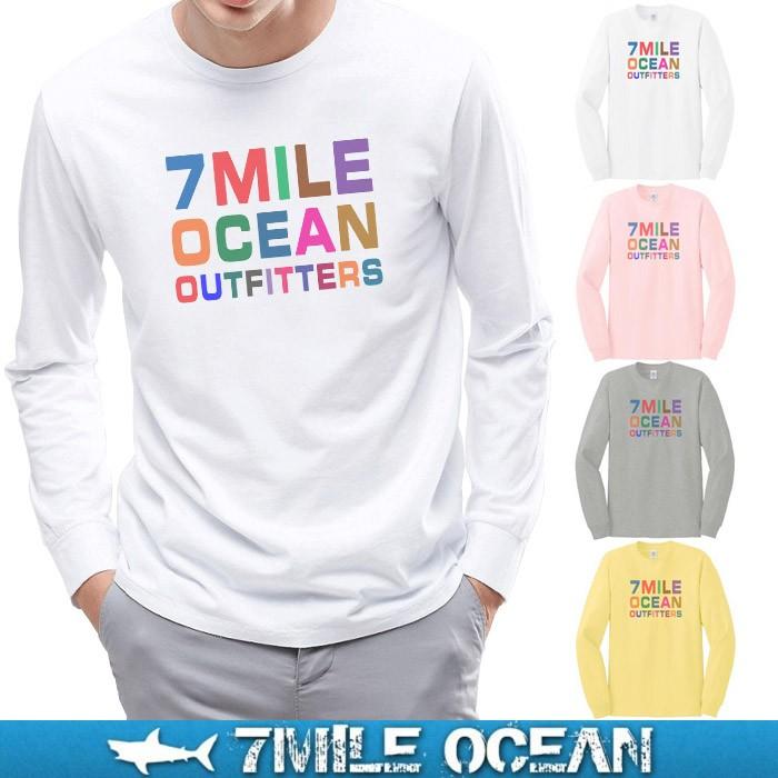 7mile Ocean メンズ 長袖 ロンt Tシャツ カットソー プリント ロゴｔ アメカジ カラフル 人気 ブランド ロゴ かわいい Svml0085 流行はいつもここから Trend I 通販 Yahoo ショッピング