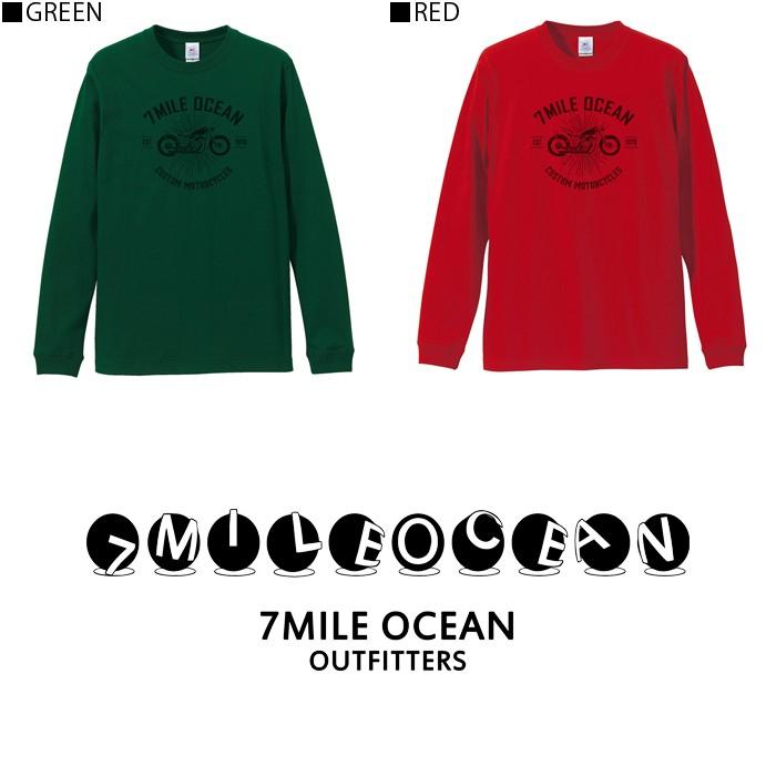 メンズ Tシャツ 長袖 ロングTシャツ ロンｔ プリント アメカジ 大きいサイズ 7MILE OCEAN バイク｜trend-i｜04