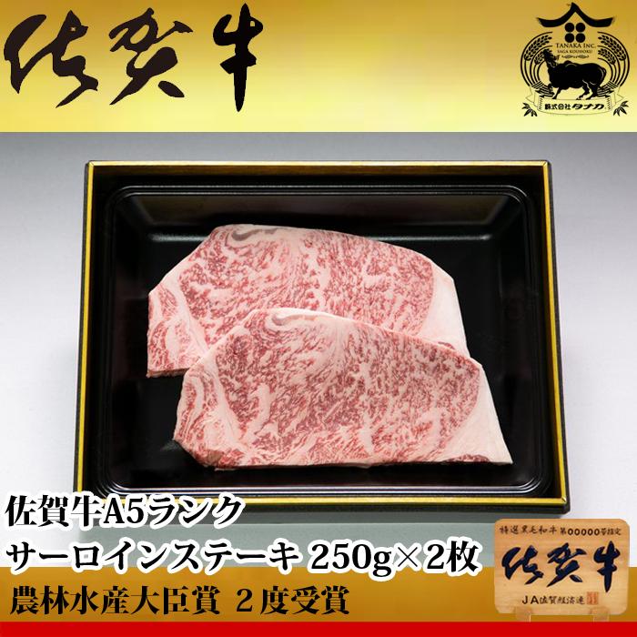 佐賀牛 A5 ランク サーロイン ステーキ 250g×2枚 合計500ｇ 農林水産大臣賞受賞 生産者直送 ギフト 贈答品 お歳暮｜trend-i