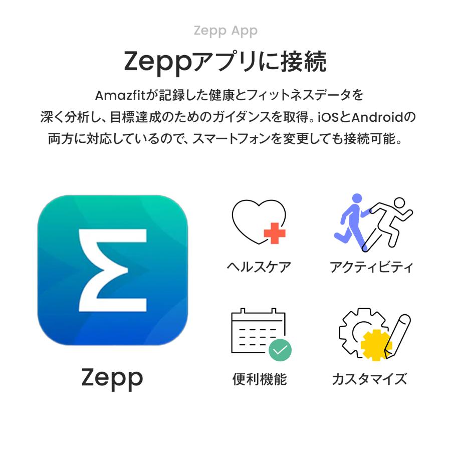 Amazfit Active 2 アマズフィット公式ストア スマートウォッチ 丸型 四角型 AI 音声操作 小さめ zeepflow GPS 心拍 睡眠の画像