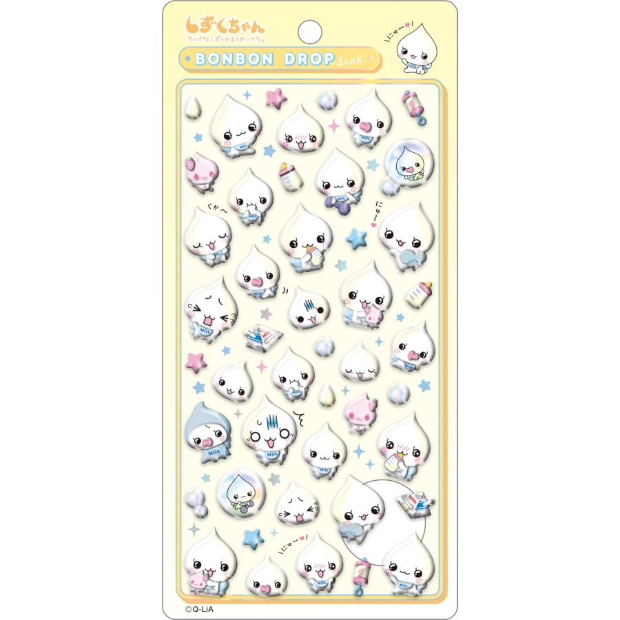 クーリア しずくちゃん シール ボンボンドロップシール みるみるちゃん