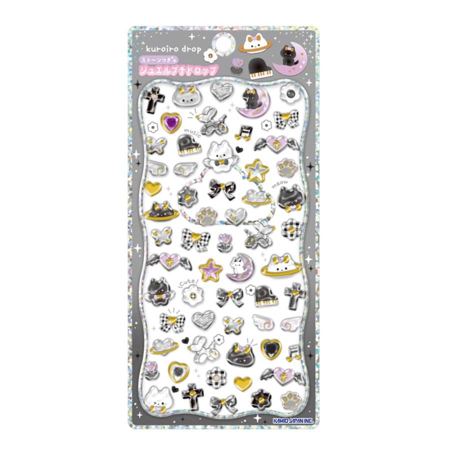 カミオジャパン ステッカー ジュエルプチドロップステッカー くろ