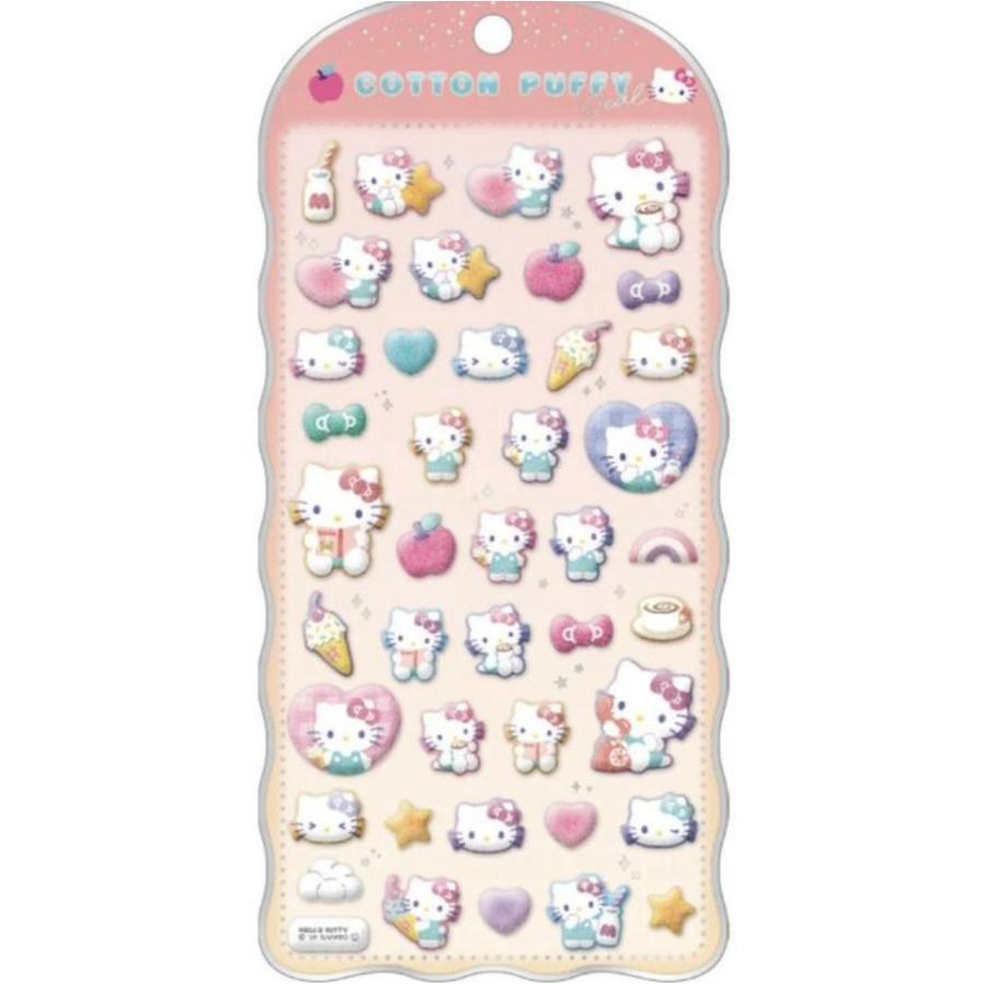 キティ コットンパフィーシール サンリオキャラクターズ 千葉倉庫