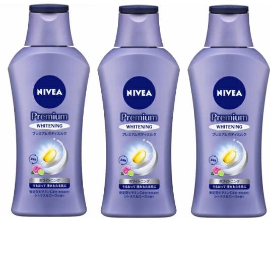 美白に❤️【3本】ニベア　プレミアムボディミルク　ホワイトニング　シトラス&ローズ 楽天市場】ニベア プレミアム ボディミルク 美白 ホワイトニング