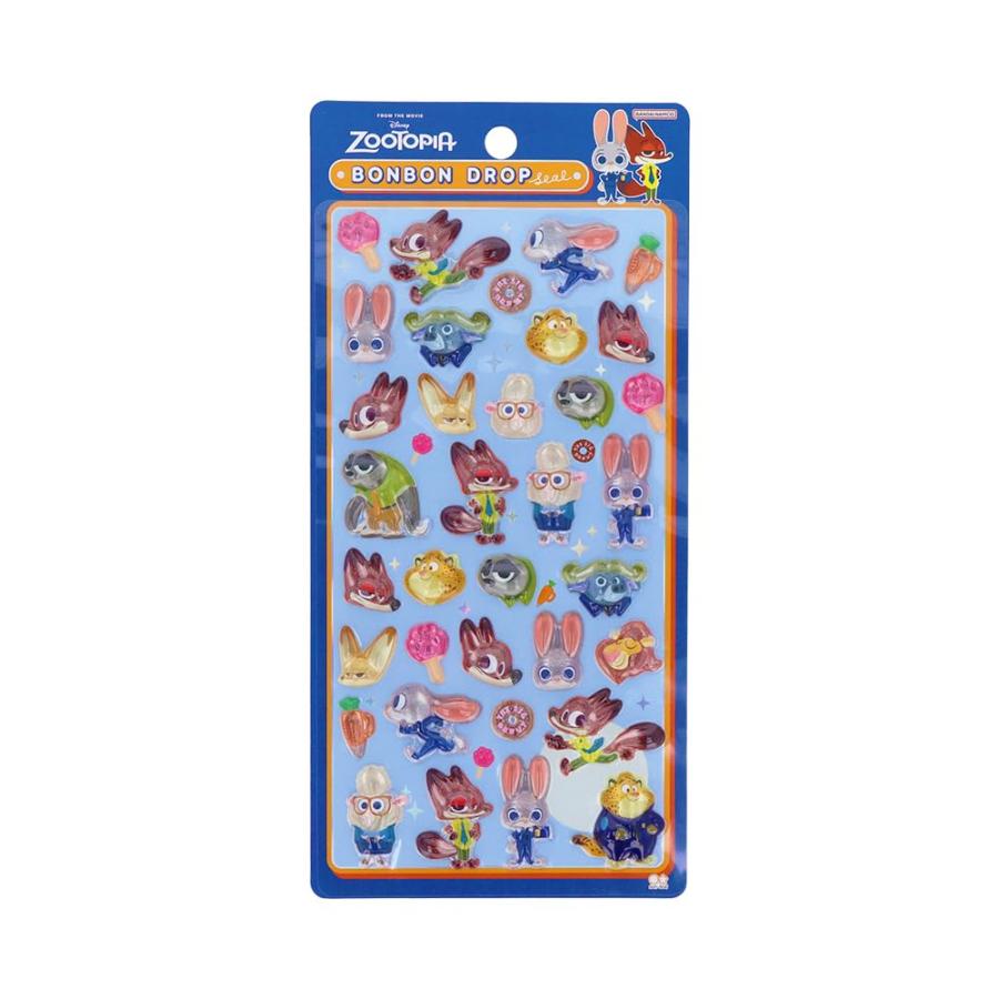 ボンボンドロップシール　ディズニー　ズートピア　ピーターパン　ピノキオ　ピクサー ズートピア ディズニー シール 立体 ボンボンドロップシール