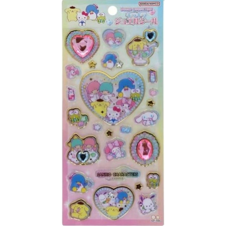 もみじ　サンリオバレエコア　キラキラジュエルシール　4枚セット キラキラ ジュエルシール サンリオキャラクターズ S8815755 サンスター