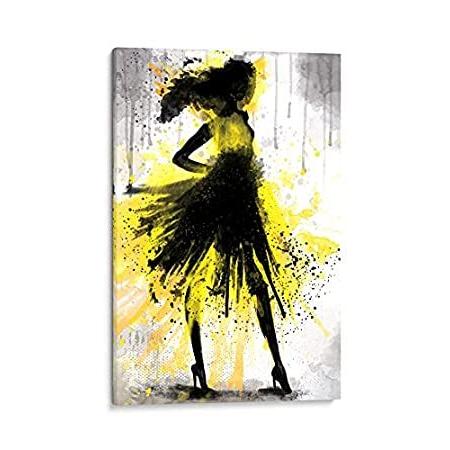 【高い素材】 Abstract Dress Yellow Woman American African ART INTALENCE Wall 並行輸入品  Decor, Art レリーフ、アート