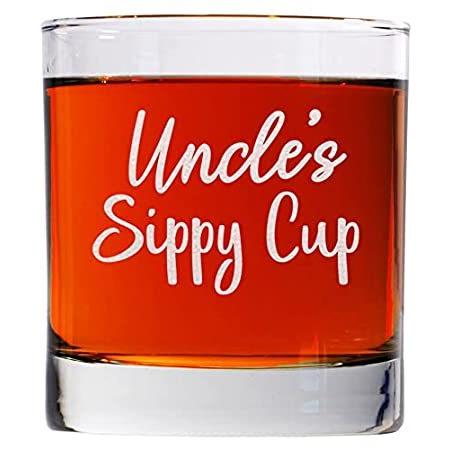 激安先着 CARVELITA Uncle's Sippy Cup - Uncle Whiskey Glass - 11oz Engraved Old Fashi 並行輸入品 アルコールグラス