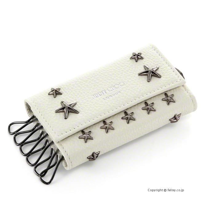 ジミーチュウ JIMMY CHOO 6連キーケース HOWICK UUF LATTE/GUNMETAL