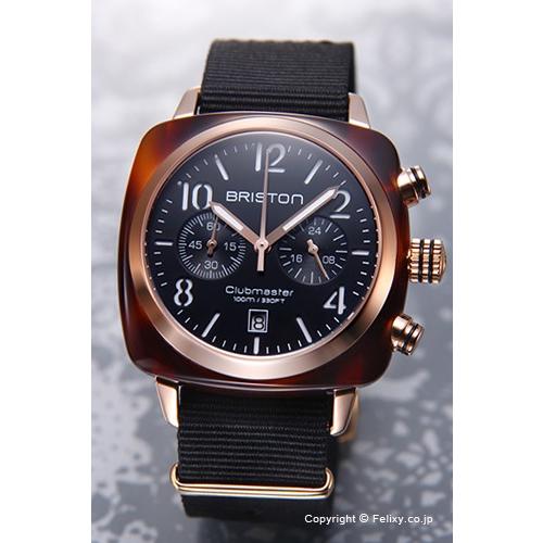 BRISTON ブリストン 腕時計 クラブマスター クロノグラフ ブラック