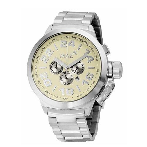 マックス 腕時計 MAX XL WATCHES 5-MAX459 メンズ クロノグラフ 52mm アイボリー/シルバー  :wa-max-0121:トレンドウォッチ - 通販 - Yahoo!ショッピング