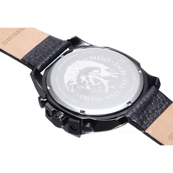 新品同様 DIESEL ディーゼル DZ-7127 偏光ガラス クロノグラフ 革