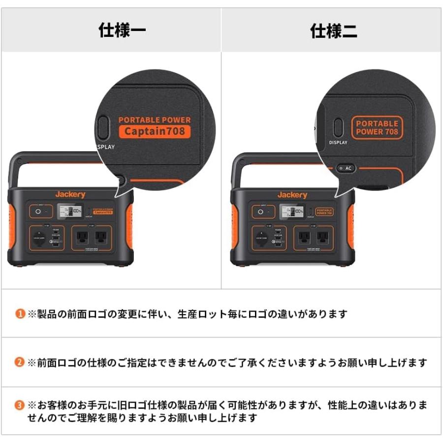 Jackery ポータブル電源 708 大容量 191400mAh/708Wh 蓄電池 家庭用 