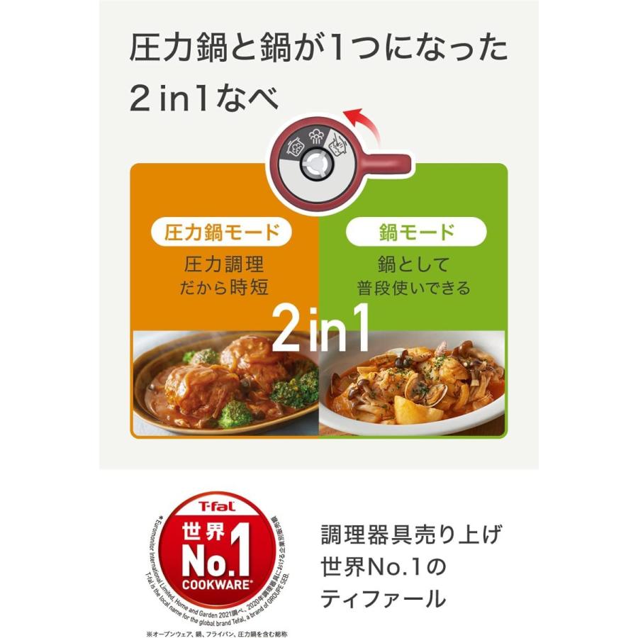 クリプソ ミニット デュオ ティファール 圧力鍋 5.2L IH対応 4~5人用