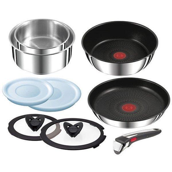 T-fal ティファール インジニオ・ネオ 9点セット➕取っ手 T-fal（ティファール） 鍋 フライパン 9点 セット 取っ手 蓋 付