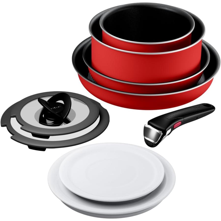 ティファール インジニオ・ネオ パプリカレッド　9点セット【IH非対応】 T-fal（ティファール） フライパン 9点セット インジニオ・ネオ