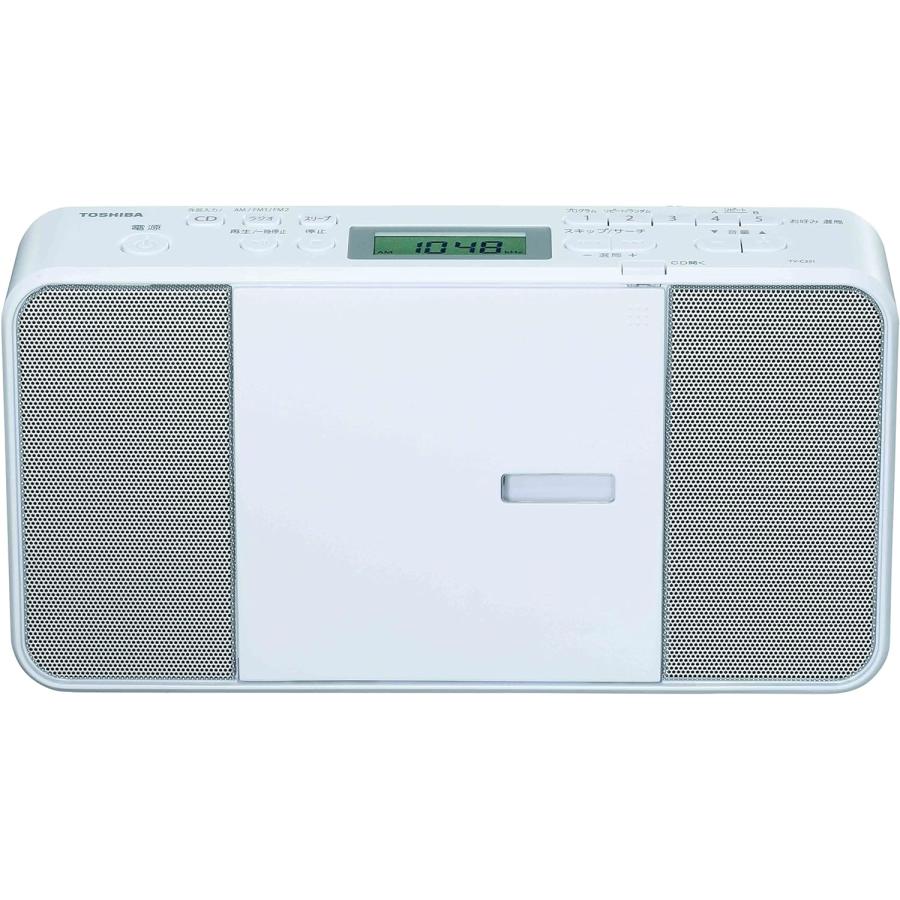 TOSHIBA（東芝） CDラジオ TY-C251(W) コンパクト スリム ボディー 縦