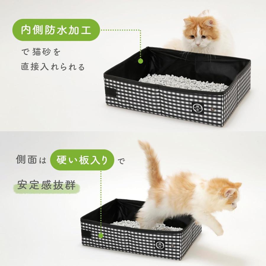 猫壱（necoichi） ポータブル ケージ トイレ セット 折り畳み可能 防災