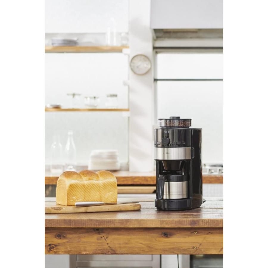 siroca コーン式全自動コーヒーメーカー SC-C122 ステンレス