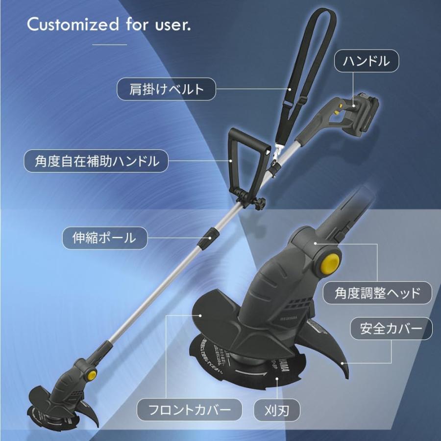 IRIS OHYAMA（アイリスオーヤマ） 草刈り機 充電式グラストリマー 金属