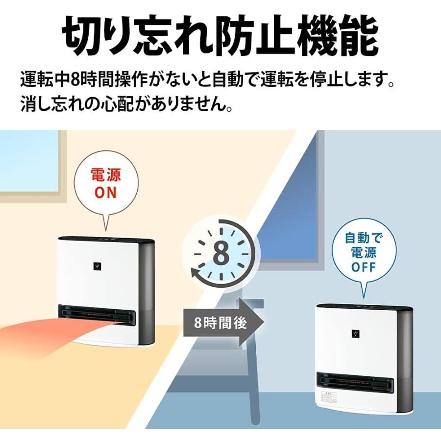 SHARP（シャープ） 加湿 セラミックファンヒーター HX-RK12-W