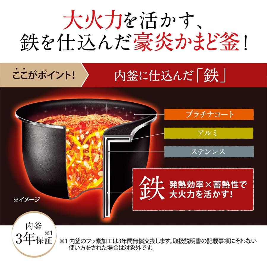 極め炊き 象印 炊飯器 圧力IH炊飯ジャー 5.5合炊き NW-JZ10-BA