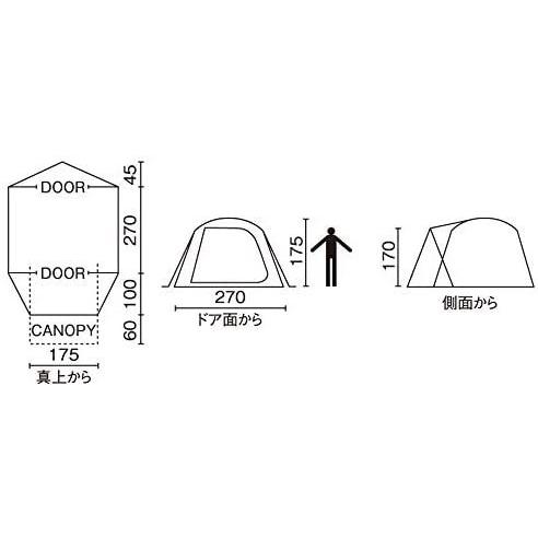 Coleman（コールマン） テント BCクロスドーム 270 グリーン 4〜5人用