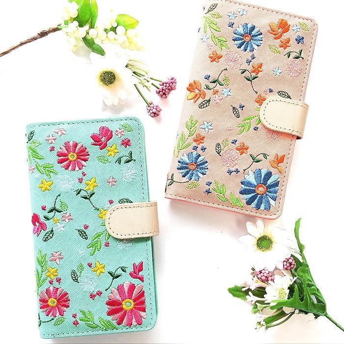 携帯ケース 手帳型 花柄 シンプルスマホ 5 A001sh 4 704sh ケース カバー スマホケース F 41a F 01l F 42a F42a Fー01l Sh 53a A004sh ヌメ革 花 刺繍 Zennumehana トレンドm 通販 Yahoo ショッピング